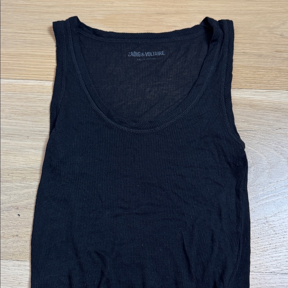 Zadig & Voltaire ribbed Black Tank Top